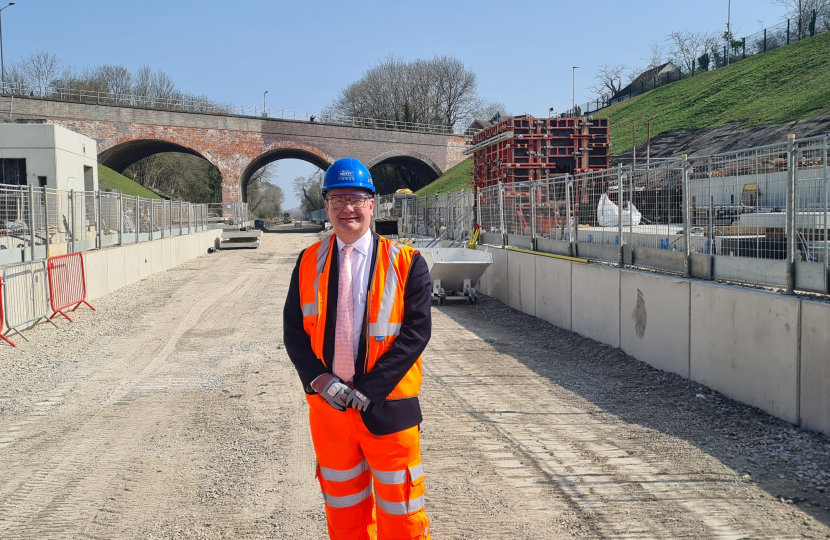 Iain on the track of the new East West Rail line