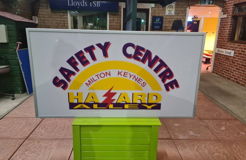 Hazard Alley Safety Centre sign