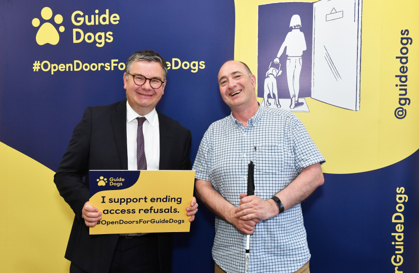 Iain with Pete at the Guide Dogs event in Parliament