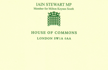 Iain Stewart MP headed paper
