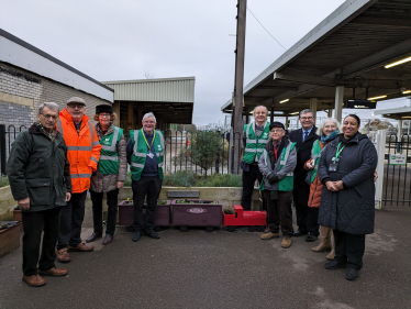 Iain with the Friends of Bletchley Station